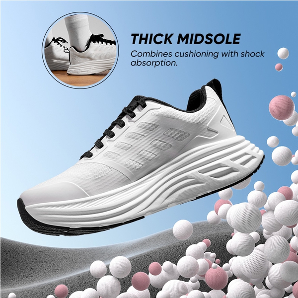 [ActiveFloat] Women's Comfortable Athletic Sneakers - WHITE - 1
